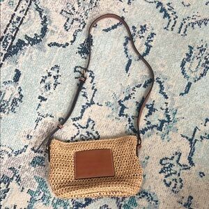 Crossbody straw bag Woven Tan Shoulder Bag